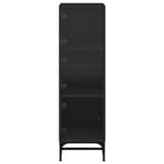 Vidaxl Highboard se skleněnými dvířky černý 35 x 37 x 120 cm