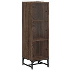 Vidaxl Highboard se skleněnými dvířky hnědý dub 35 x 37 x 120 cm