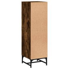 Vidaxl Highboard se skleněnými dvířky kouřový dub 35 x 37 x 120 cm