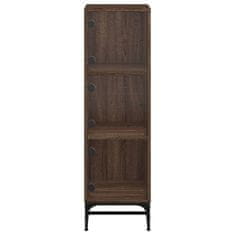 Vidaxl Highboard se skleněnými dvířky hnědý dub 35 x 37 x 120 cm