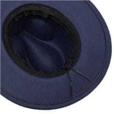 Aleszale Dámský plstěný klobouk, ozdobný kožený pásek - granátový
