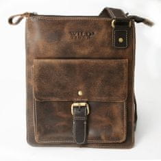 Wild Tiger Pánská kožená crossbody s přezkou Chris