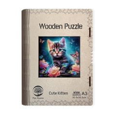 Dřevěné puzzle Cute Kitten A4