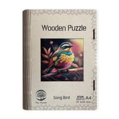 Dřevěné puzzle Song bird A4