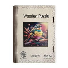 Dřevěné puzzle Song bird A3