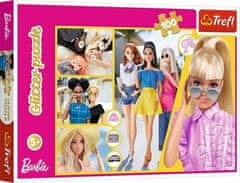 Třpytivé puzzle Barbie - 100 dílků