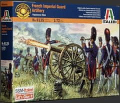 Italeri figurky francouzské císařské strážní dělostřelectvo (Napolen. války), Model Kit figurky 6135, 1/72