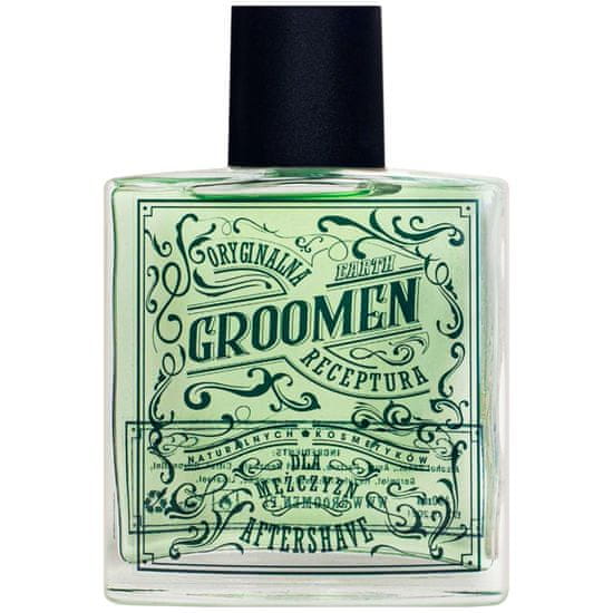 Groomen EARTH Aftershave - zklidňující voda po holení, lahvička 100ml, dokonale chladí pokožku po holení