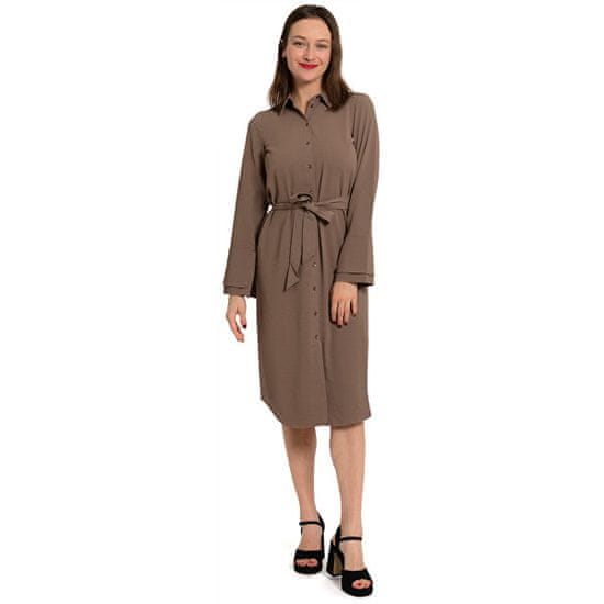 Vero Moda Dámské šaty VMPIXI Regular Fit 10296553 Brown Lentil