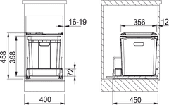 eoshop Odpadkový koš 350-40