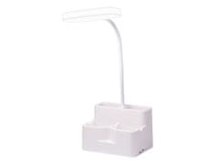 Verk 12288 LED stolní lampa s úložným boxem pro psací potřeby bílá