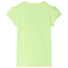 Vidaxl Dětské tričko neonově žluté 140