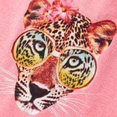 Vidaxl Dětské tričko neonově růžové 128