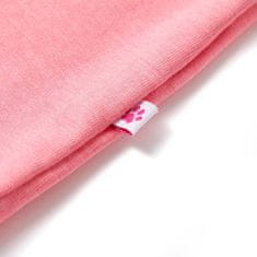 Vidaxl Dětské tričko neonově růžové 140