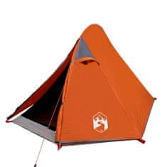 Vidaxl Kempingový stan pro 2 šedý a oranžový 267x154x117 cm taft 185T