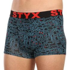 Styx Pánské boxerky art sportovní guma doodle (G1256/2) - velikost XL