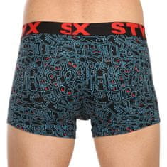 Styx Pánské boxerky art sportovní guma doodle (G1256/2) - velikost XL