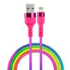 kabel USB - Lightning 1,2 m 2,1A KNA-L-1.22.113 rainbow - duhová (GSM171575)