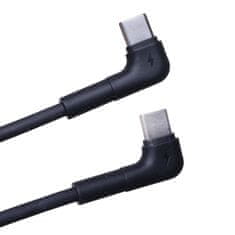 maXlife MXUC-09 úhlový kabel USB-C - USB-C 1,0 m 60W černá (OEM0101210)