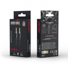 maXlife audio kabel jack 3.5mm - jack 3.5mm (mini) 1m, černá (OEM0002431)