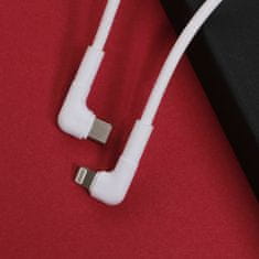 maXlife MXUC-09 úhlový kabel USB-C - Lightning 1,0 m 27W bílá (OEM0101209)