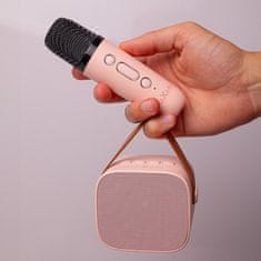 maXlife MXKS-100 pink Bluetooth karaoke reproduktor, růžová (OEM0200496)