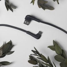 maXlife MXUC-09 úhlový kabel USB - USB-C 1,0 m 3A černá (OEM0101208)