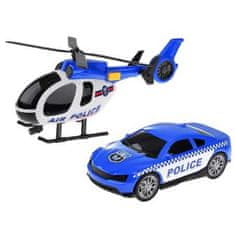 JOKOMISIADA Policejní set - auto, helikoptéra + světlo a zvuk