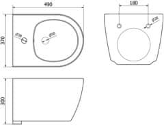 Mexen CARMEN závěsný bidet 49 cm 35884900 - MEXEN