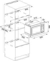 eoshop FSM 25 MW XS Černé sklo/Nerez