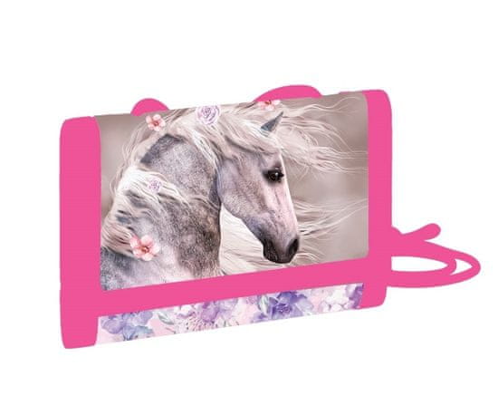 Karton PP Dětská textilní peněženka kůň romantic