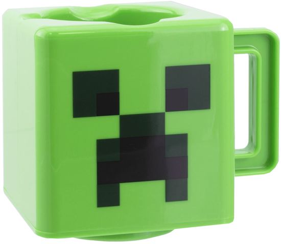 CurePink Plastový 3D hrnek Minecraft: Creeper (objem 250 ml)