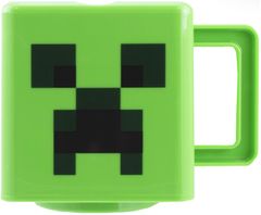 CurePink Plastový 3D hrnek Minecraft: Creeper (objem 250 ml)