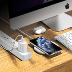 Choetech Bezdrátová nabíječka Qi 15W + kabel USB - USB-C 1m bílý T550-F-V2 Choetech