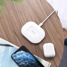 Choetech Bezdrátová nabíječka Qi 15W + kabel USB - USB-C 1m bílý T550-F-V2 Choetech