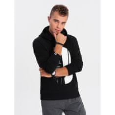 OMBRE Pánská mikina HOODIE s potiskem V3 OM-SSPS-0152 černá MDN124616 L