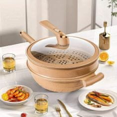 Cool Mango Claywok – nepřilnavý hliněný wok – hliněná pánev, keramický wok, nepřilnavé nádobí