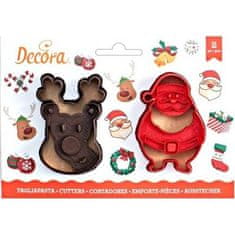 Decora Vykrajovátko sob a Santa Claus 8cm -