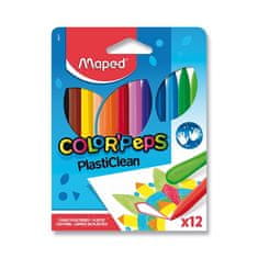 Maped Plastové pastely Color'Peps Plasticlean 12 barev, trojhranné