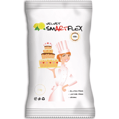 Smartflex Velvet Citron 1 kg v sáčku (Potahovací a modelovací hmota na dorty) 0145 dortis