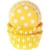 Košíčky na muffiny 50ks žluté s puntíky -
