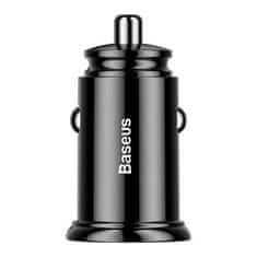 BASEUS Chytrá nabíječka do auta 2x USB QC3.0 3.0 SCP AFC 30W černá Baseus