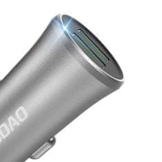 DUDAO 34A chytrá nabíječka do auta 2x USB stříbrná R6S stříbrná Dudao