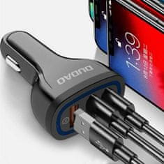 DUDAO Rychlé nabíjení 3.0 QC3.0 2,4A 18W 3x USB nabíječka do auta černá R7S Dudao