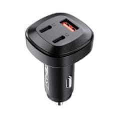 Nabíječka do auta 66W 2x USB-C/USB PPSPD Quick Charge 4.0 AFC FCP SCP černá Acefast