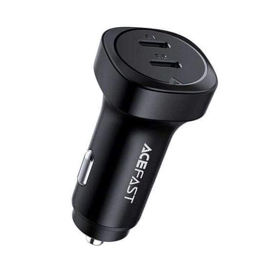 AceFast Nabíječka do auta 72W 2x USB-C PPSPD Quick Charge 3.0 AFC FCP černá B2 černá Acefast