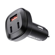 Nabíječka do auta 66W 2x USB-C/USB PPSPD Quick Charge 4.0 AFC FCP SCP černá Acefast