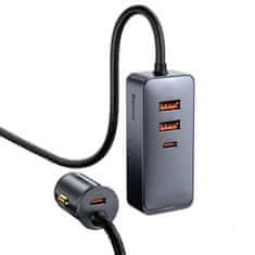 BASEUS Nabíječka do auta 2x USB/2x USB-C 120W PPSPD šedá CCBT-A0G Baseus