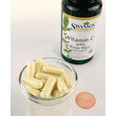 Swanson Vitamin C + Extrakt z Šípků, 500 mg, 100 kapslí