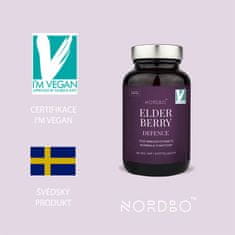 Nordbo Elderberry Defence (Extrakt z černého bezu + vit. C + zinek), 60 kapslí